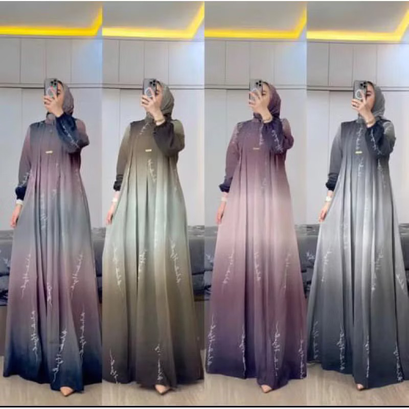 WENDA SET HIJAB GAMIS CERUTY HYGET PREMIUM BAJU MUSLIMAH GAMIS TERBARU