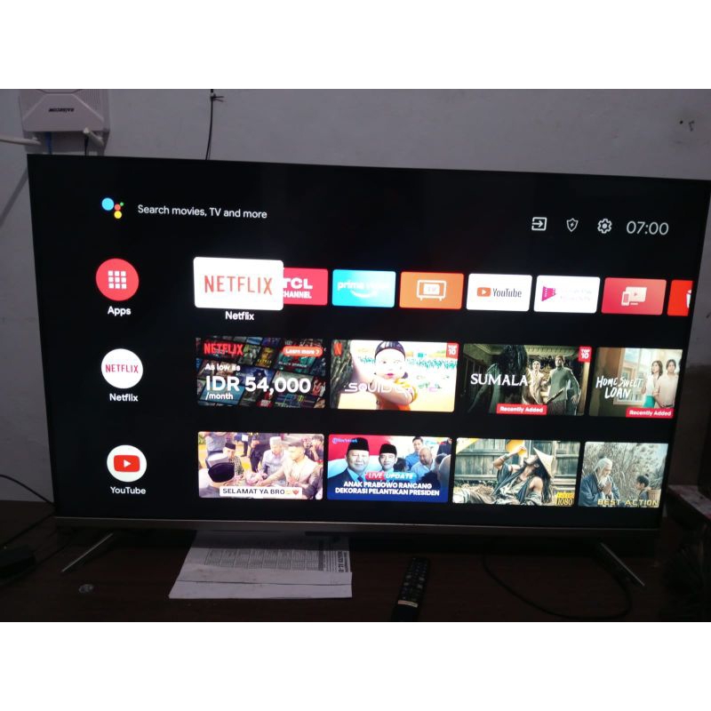 TCL SMART TV 50 INCH, SECOND FULLSET (TERAWAT)