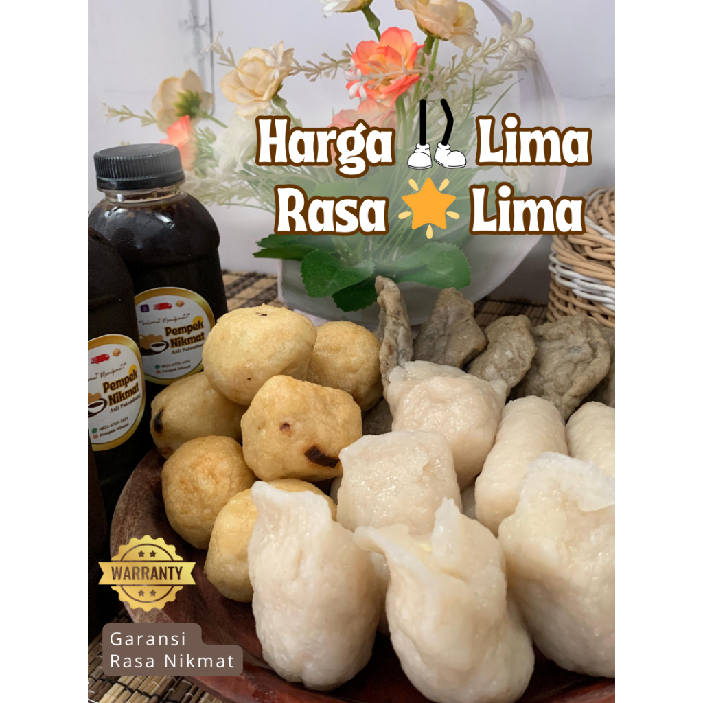 

20 Pempek Campur + Cuko 250 ml - Asli Palembang [Pempek NikMat]