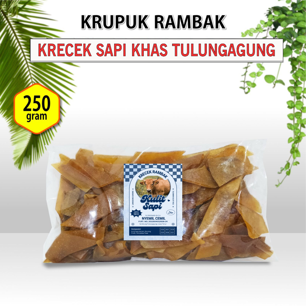 

KRECEK RAMBAK KULIT SAPI KHAS TULUNGAGUNG 250GRAM