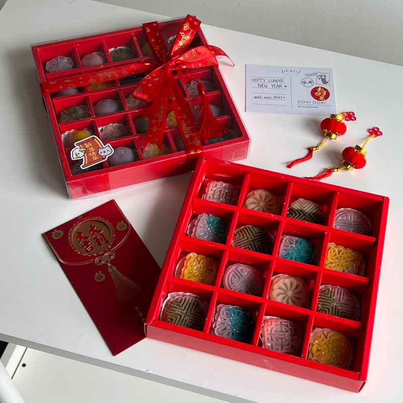 

DOKI DOKI CNY Imlek Chinese New Year Hampers / Wedding Box / Seserahan / Pernikahan / Lamaran / engagement / Gift Box / Birthday / Hadiah + FREE greeting card + decoration + bag charm