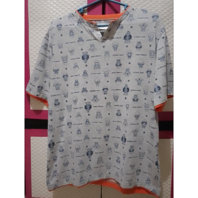 Kaos Wanita/Unisex Full Gambar Printed One Piece Lengan Pendek Preloved