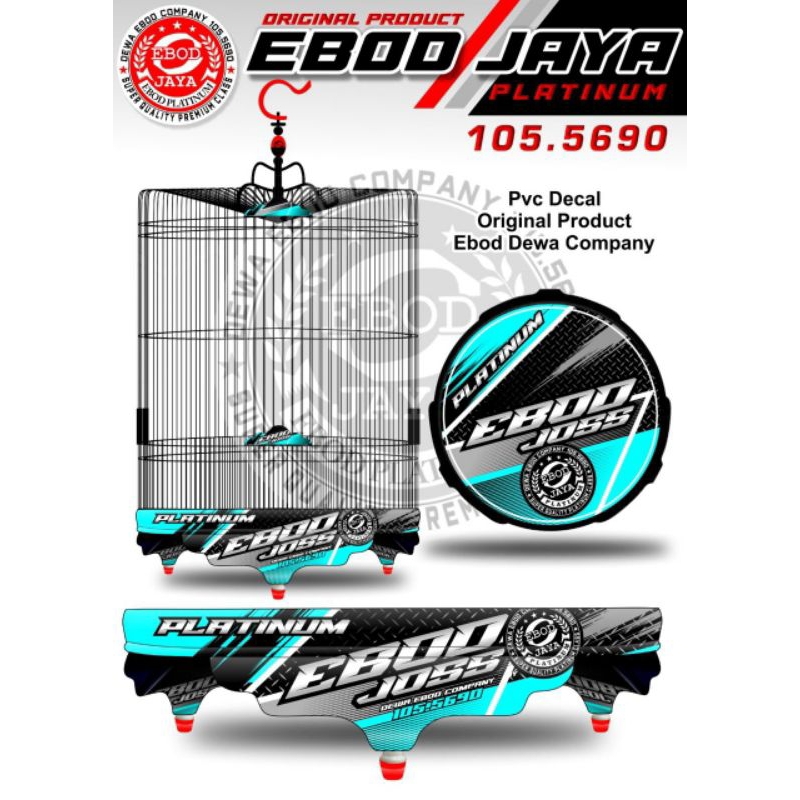 Sangkar Murai Ebod Jaya PVC Water Decal No 2 Fullset