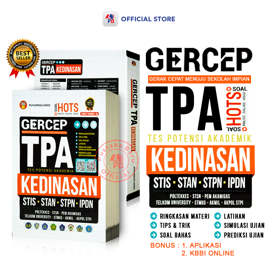 Buku TPA Kedinasan / Gercep TPA Kedinasan STIS-STAN-STPN-IPDN / Yrama Widya - YW