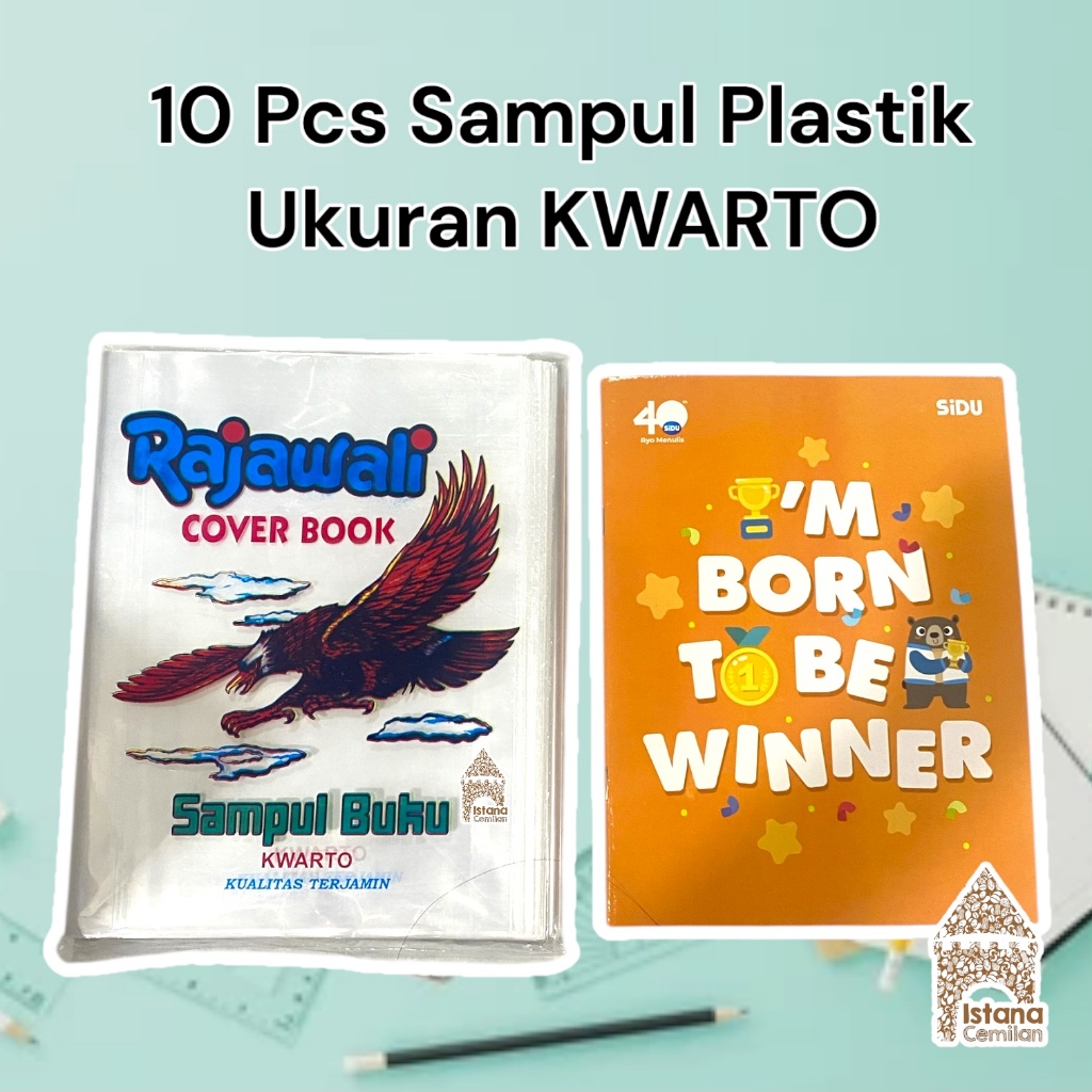 

10 Pcs Sampul Plastik Buku Tulis Kwarto