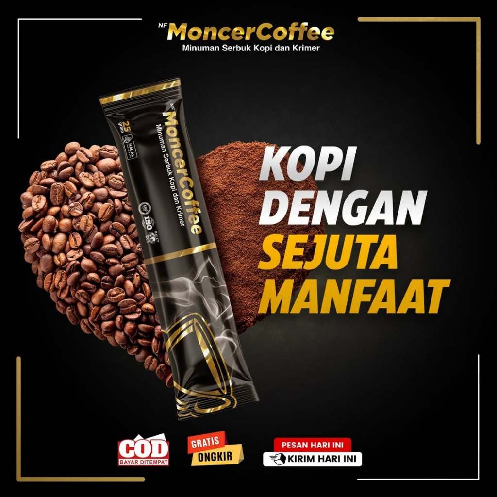 

NFMoncer Coffee - Kopi Instant Siap Jadi Sudah BPOM dan Halal Dijamin Asli 100%