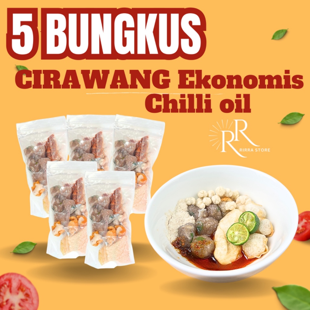 

[CIRAWANG EKO CHILLI OIL] 5 BKS BASO CIRAWANG EKONOMIS CHILLI OIL Kaldu Makanan Pedas