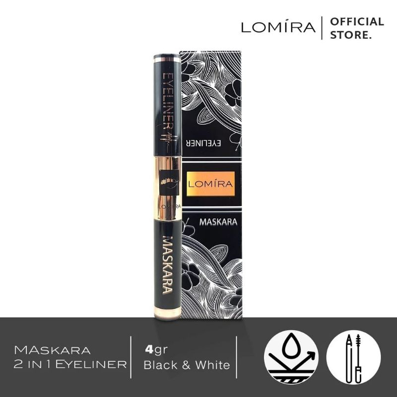 Lomira Mascara Eyeliner 2in1 Waterproof - Enhanced Definition
