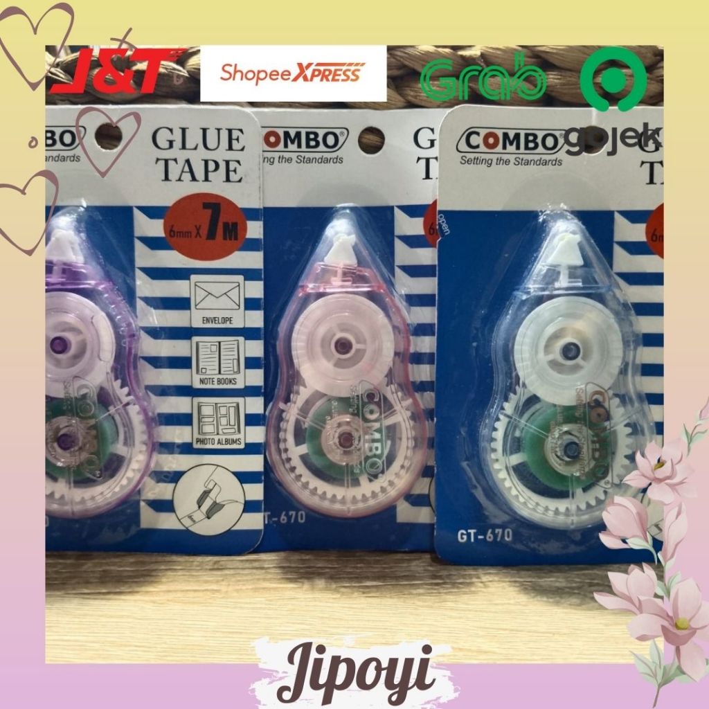 

Glue Tape Lem Perekat Perlengkapan Sekolah Kantor ATK Stationery Praktis Aesthetic