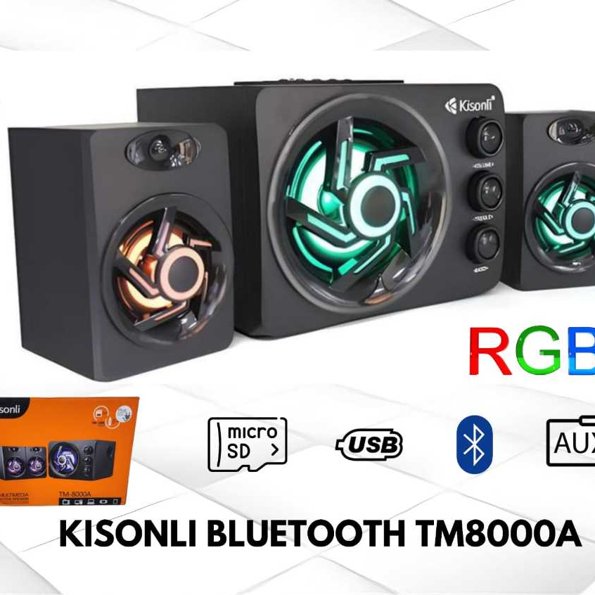 SPEAKER KISONLI TM8000A USB Kisonli TM-8000A - Subwoofer - Wireless Bluetooth - BT Speker