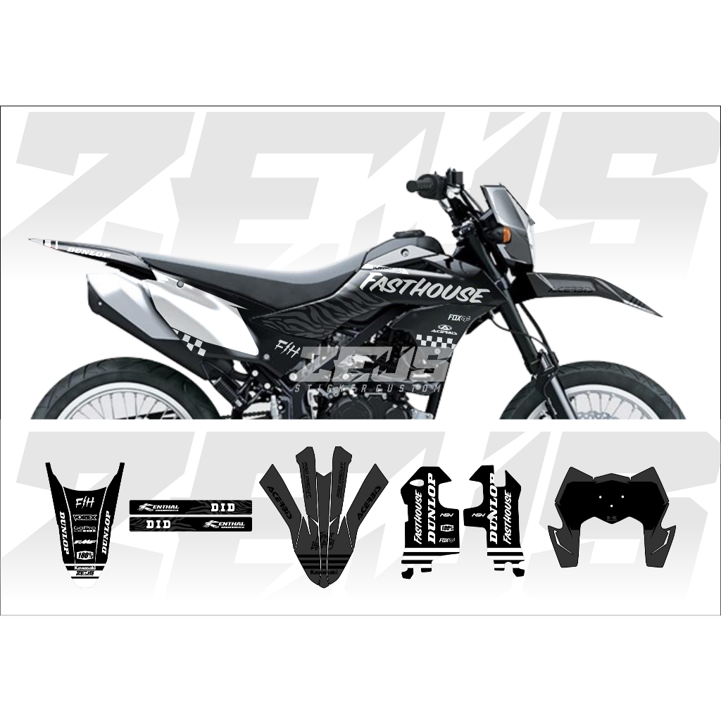 Decal Sticker - Stiker Dekal Klx 150 SM SE 2023 Zs 2