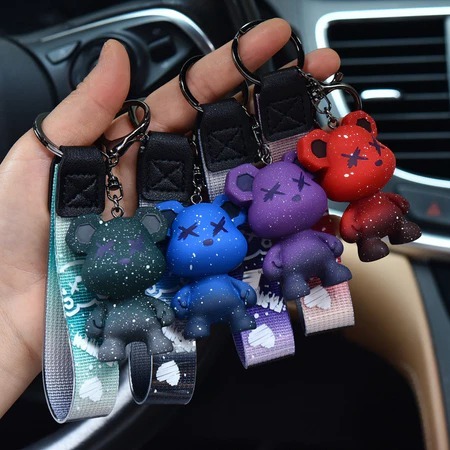 NARA Gantungan Kunci Keychain Kaws Lucu Motif Boneka Beruang Bear Brick Elegan