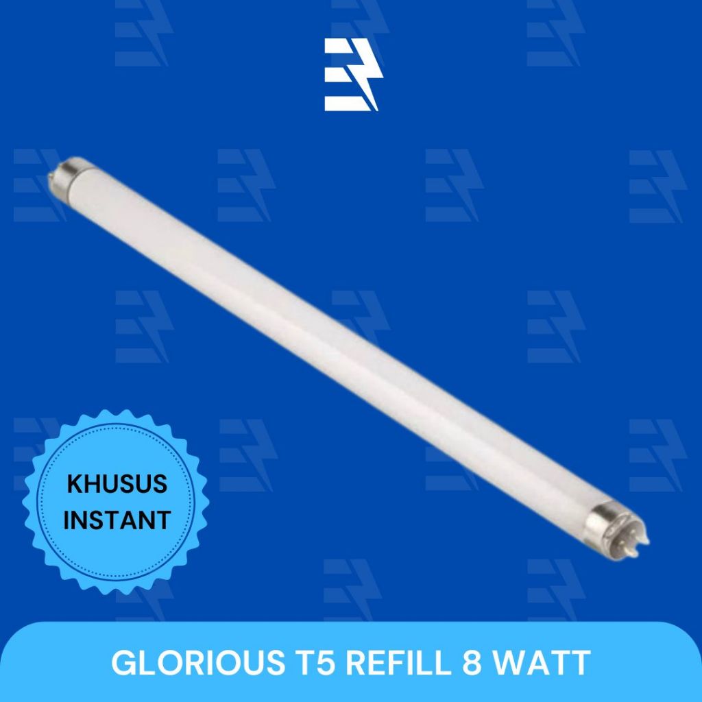 (KHUSUS INSTAN) GLORIOUS LAMPU NEON TABUNG T5 SET DAN REFILL 8 WATT 14 WATT 21 WATT 28 WATT