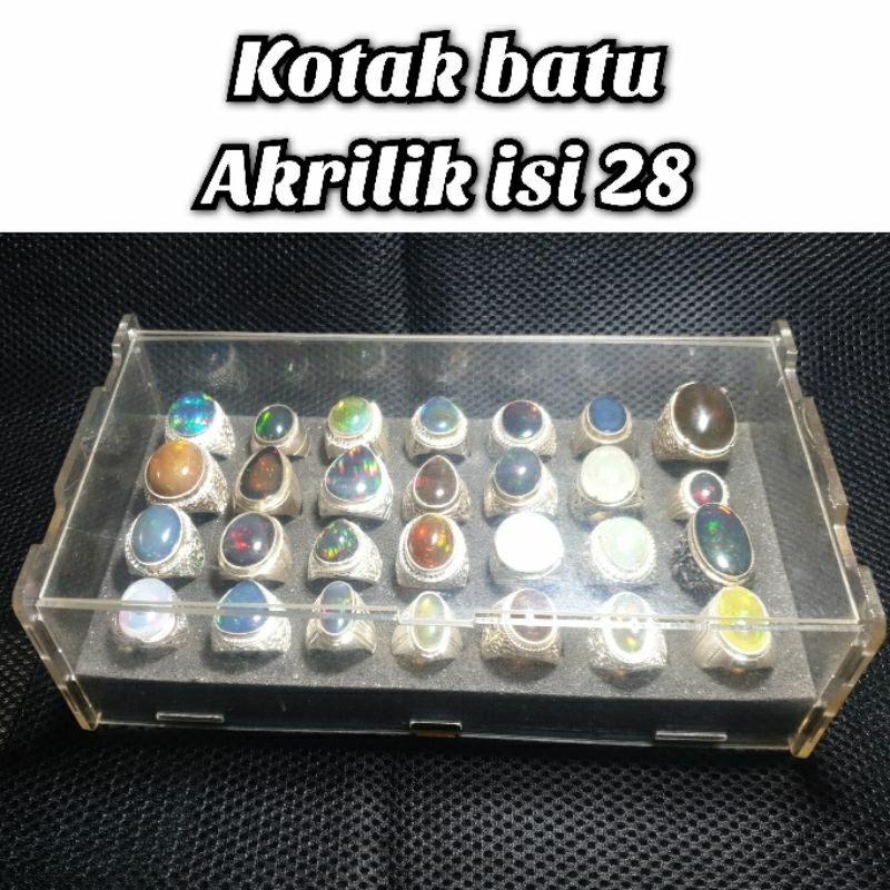 Kotak Cincin Batu Permata dan Batu akik