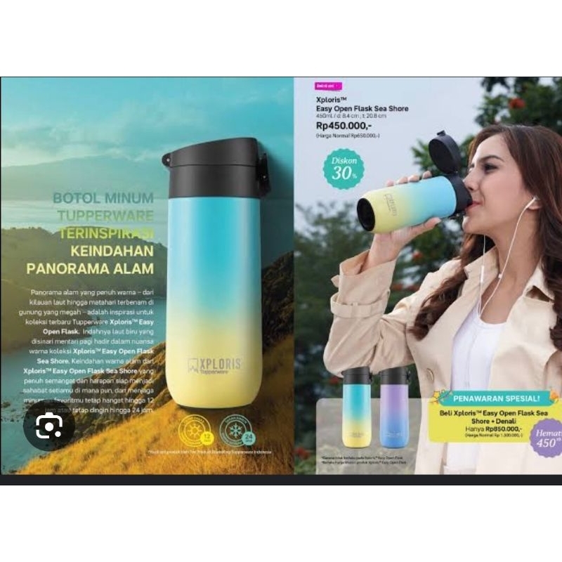 Xploris thermal termos 450ml tupperware CUCI GUDANG