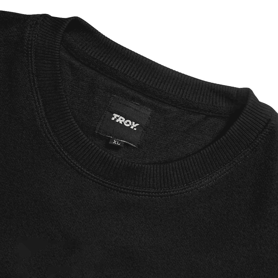 Troy Company Sweater Crewneck Black Athletic - Sweater Sweatshirt Hitam SW 3084