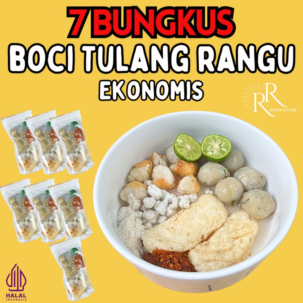 

PAKET USAHA 7 BUNGKUS BASO ACI TULANG RANGU HOTPOT INSTAN MAKANAN PEDAS