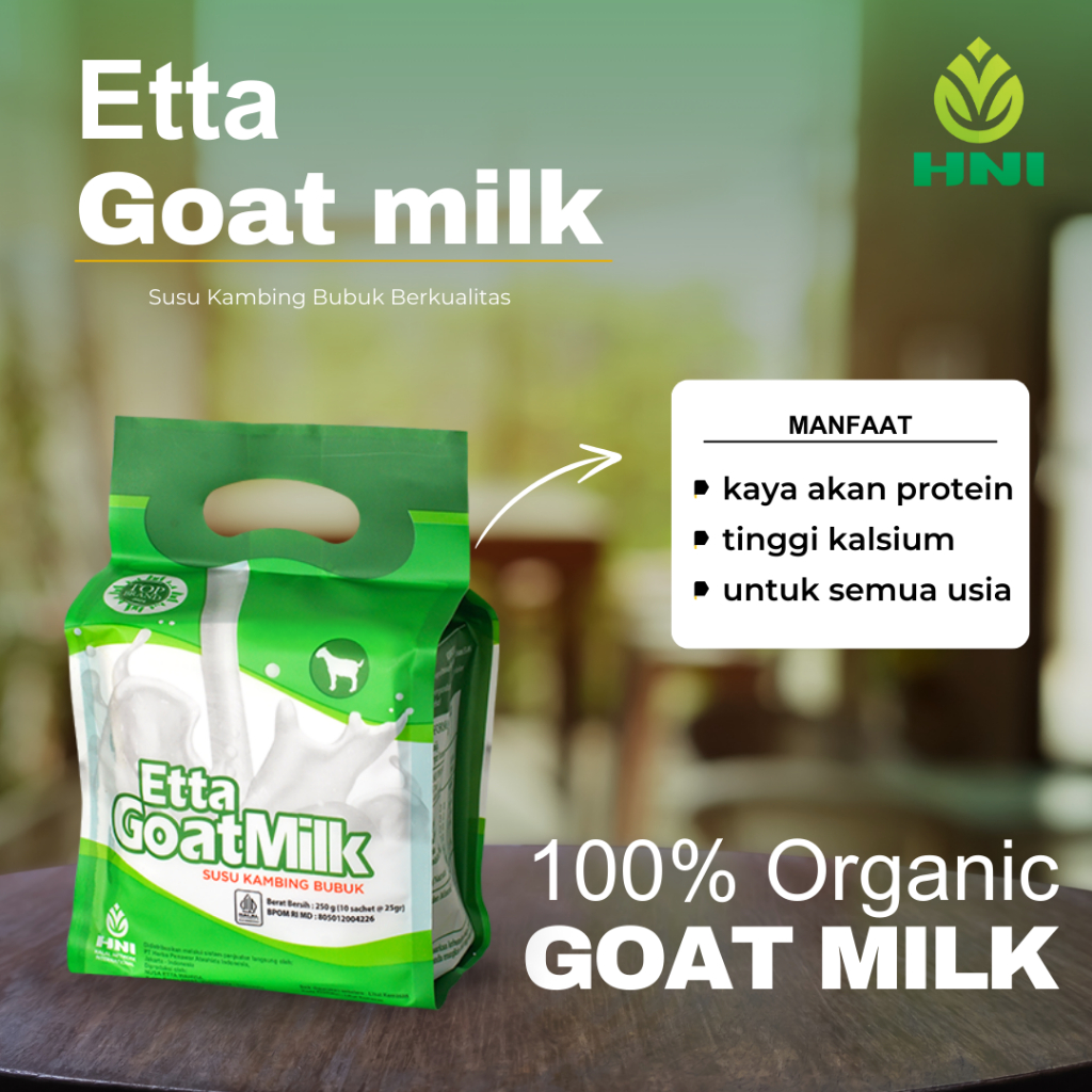 

Etta Goat Milk HNI Original - Aren - Cokelat 10 sachet Susu Kambing Bubuk