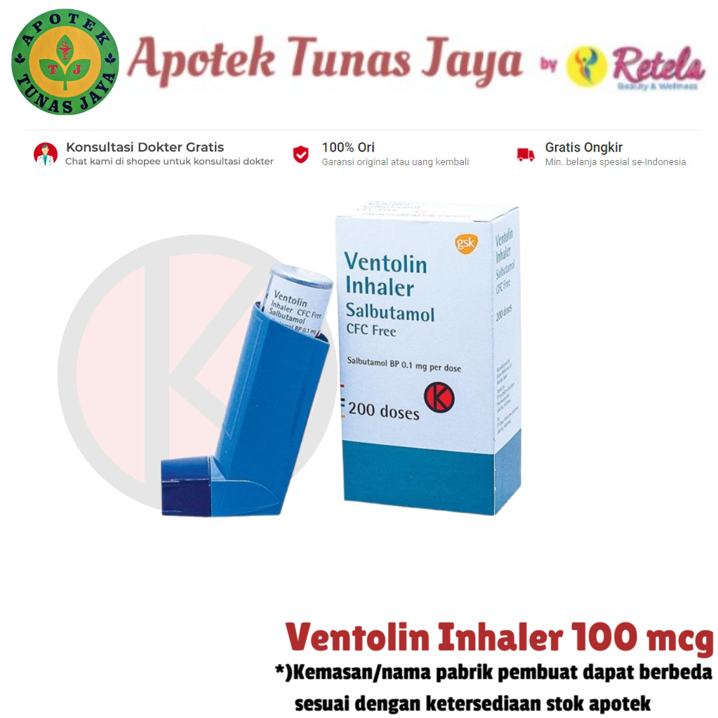 Ventolin Inhaler 100 mcg 200 Doses