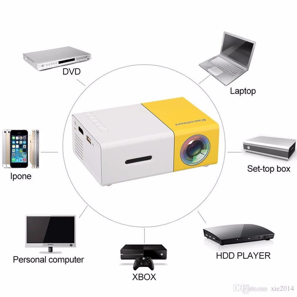 YG300 Mini Proyektor LED LCD Portable Mini Projector