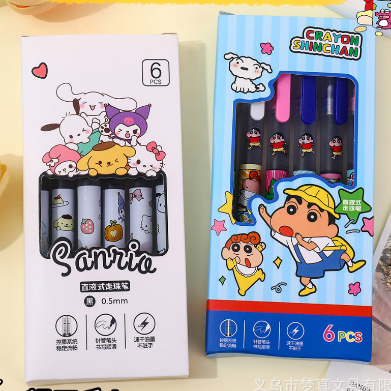 

PULPEN QUICK DRY ISI 6 SANRIO / PULPEN QUICK DRY ISI 6 SHINCHAN / PULPEN ISI 6 QUICK DRY / PULPEN CEPAT KERING