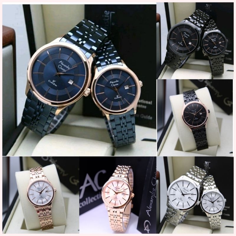 Alexandre Christie Ac 8348   jam tangan  couple  Origina