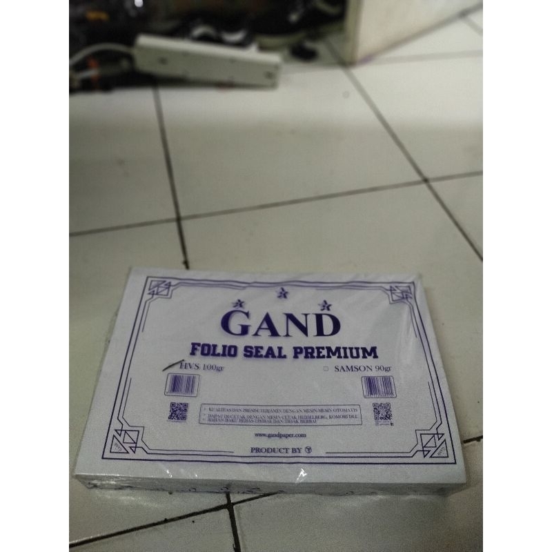 

Gand Amplop putih Folio/F4 seal premium 100gr 1 pack isi 100 lembar