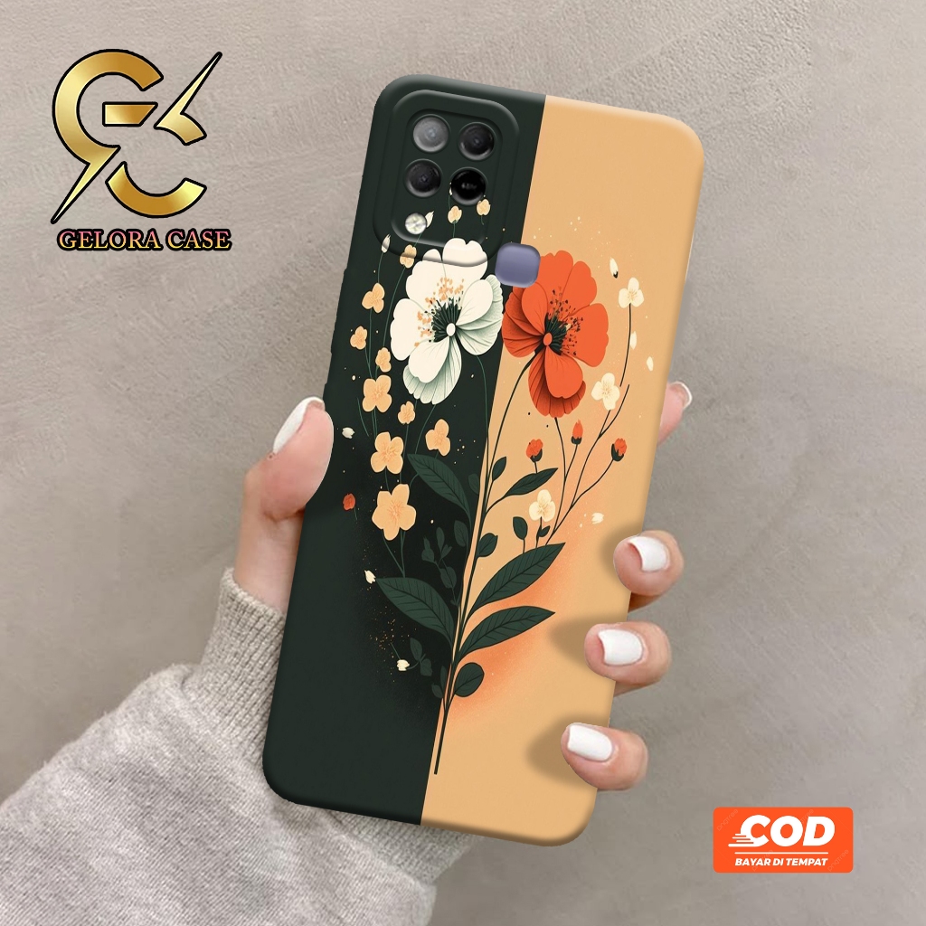 Softcase Infinix Hot 10s - Geloracase - Casing Infinix Hot 10s - Motif case Bunga - Infinix - Softca