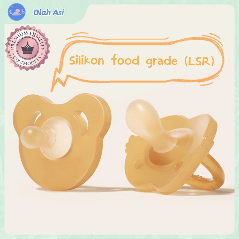 OLO Empeng Bayi Set Siang & Malam | Silikon Lembut Food Grade + Mudah Steril (Rebus/UV) | Bubble Bea