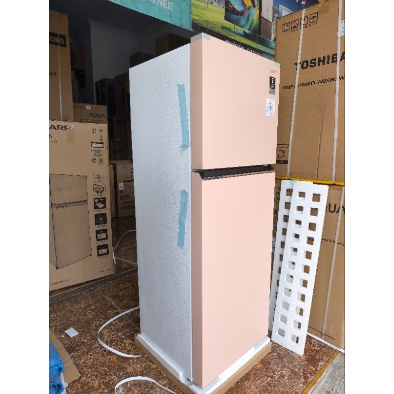 kulkas Aqua AQR-DTM 285CB / kulkas Aqua 2 pintu jumbo non salju