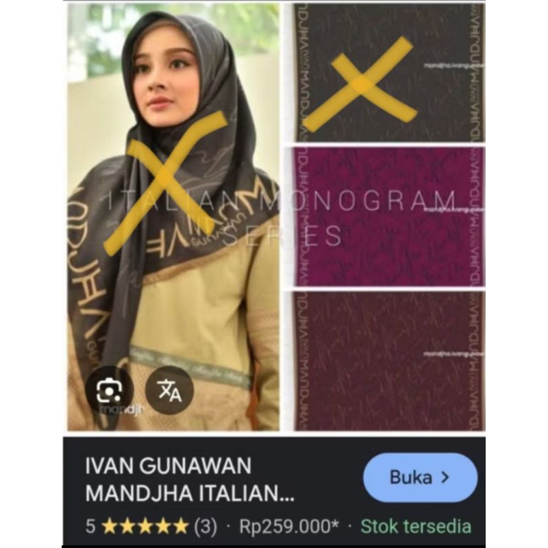 Ivan Gunawan Mandjha Scarf Fashion Italian Monogram Pink Fuschia,Ready BanyakMotif Lain,Minimekidz A