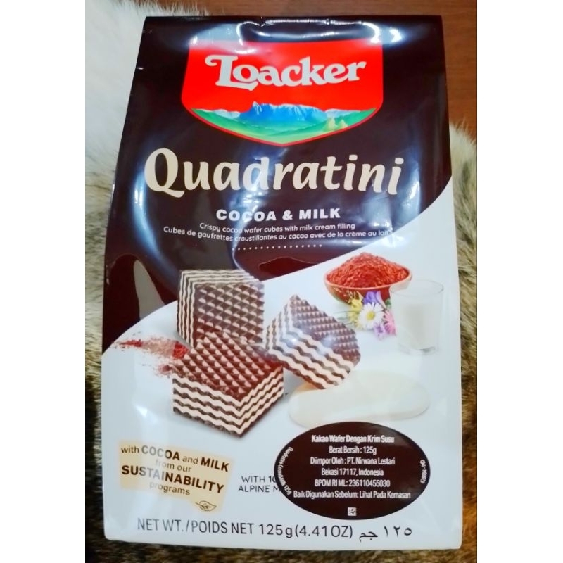 

LOACKER QUADRATINI 125GRAM WAFER LOACKER 125GRAM LOACKER DARK CHOCOLATE LOACKER NAPOLITANER 125GRAM