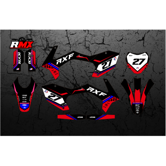 DECAL RXF 125 FULLBODY (001) DEKAL STIKER APOLLO 150 OPEN FREERIDE MINI HITAM MERAH, KUNING, HIJAU, 