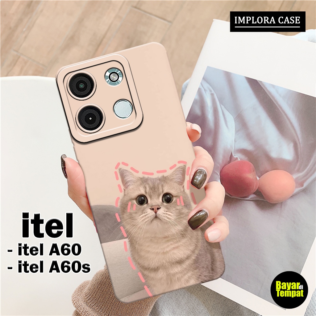 Softcase Itel A60 / A60s - Motif Kucing - IMPLORA CASE - Casing Itel A60 / A60s Case Hp Itel A60 / A