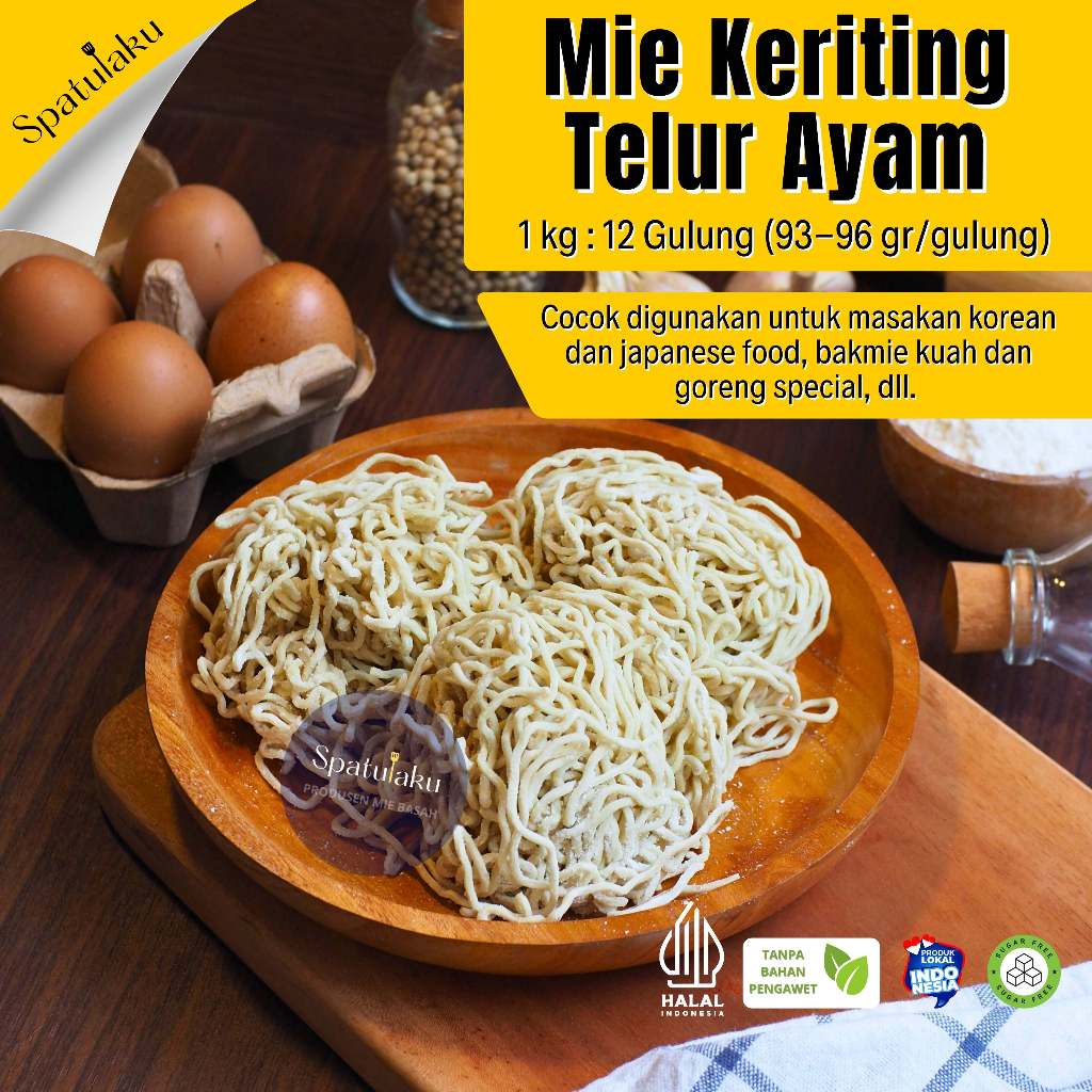 

MIE KERITING BASAH SPECIAL untuk bakmie, mie ayam, yamin dll