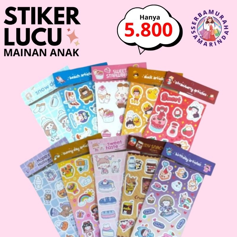 

STIKER LUCU STIKER ANAK AESTHETIC STIKER DIY STICKER MOTIF GEMES STIKER MURAH