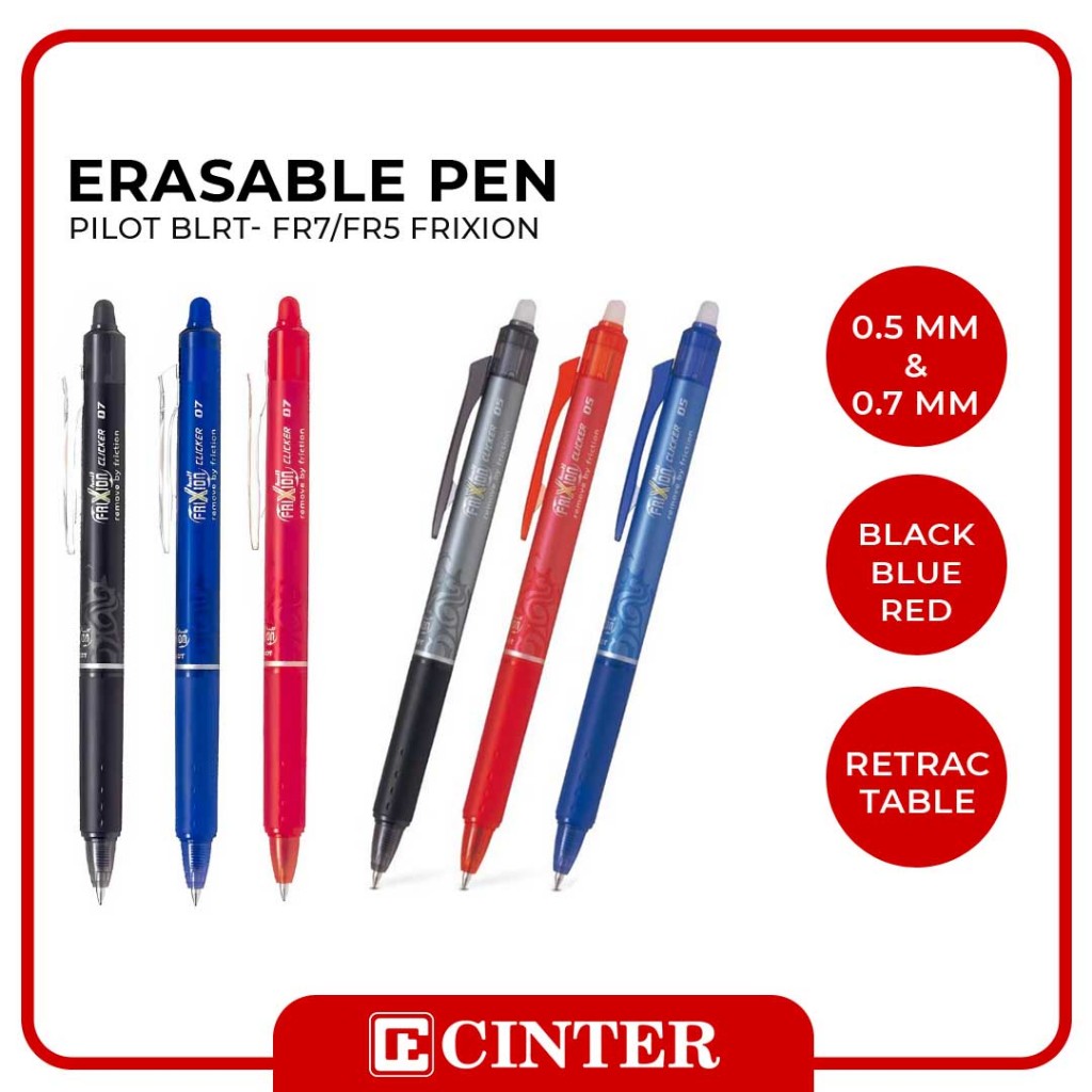 PILOT - BALLPOINT / PULPEN  PENA BISA DIHAPUS / PENA FRIXION CLICKER  BLRT-FR5 & BLRT-FR7