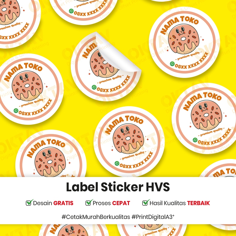 

Cetak Label Sticker HVS | Print Digital A3+ & Cutting (Setengah Putus) | Print n' Cut