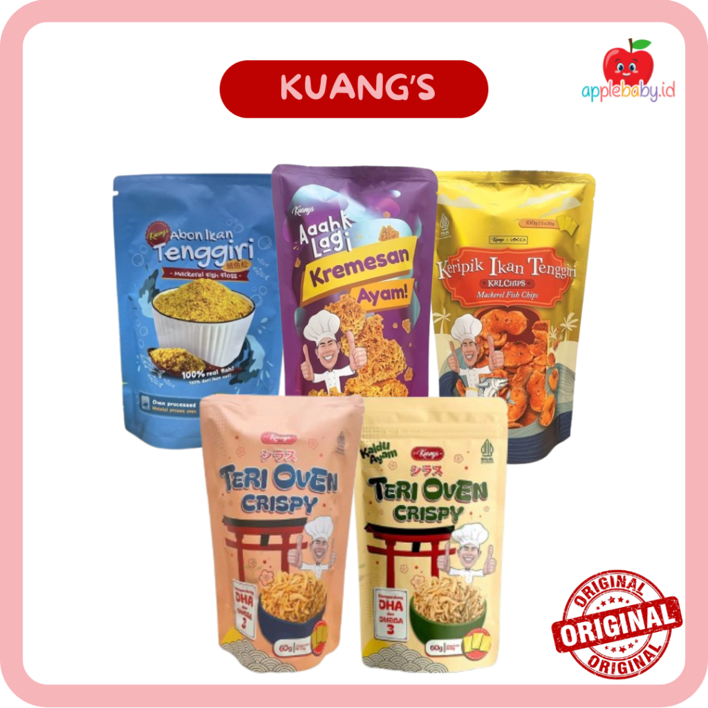 

KUANG'S - CEMILAN SEHAT - TERI OVEN CRISPY - KREMES AYAM - ABON IKAN TENGGIRI - KERIPIK IKAN TENGGIRI