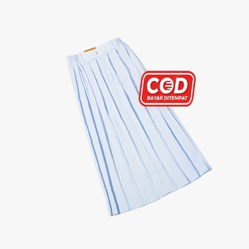 COD ROK PANJANG PUTIH BAHAN DRILL BAWAHAN ANAK PEREMPUAN MODEL REMPEL POLOS KEKINIAN