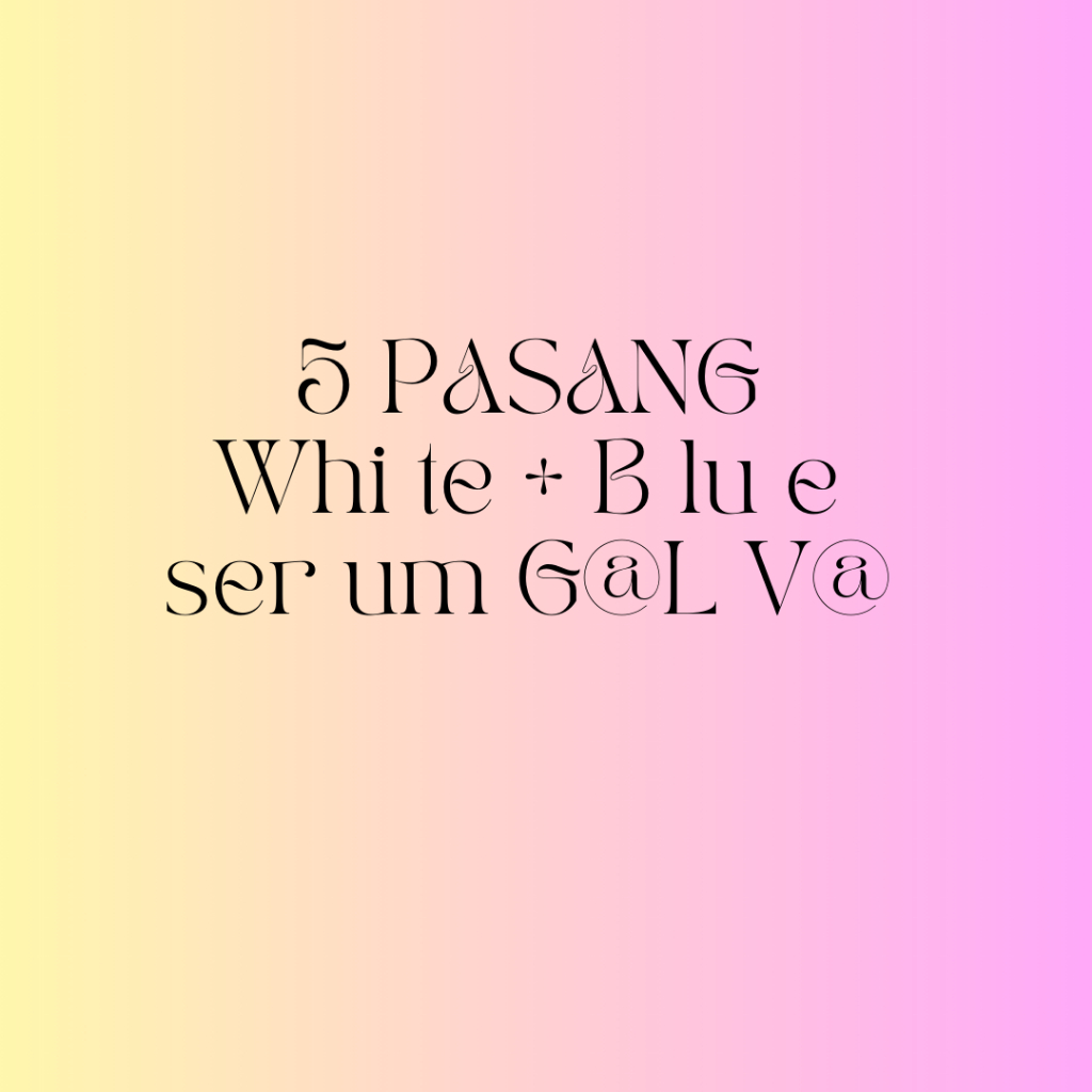 

5 PASANG WHI TE & BLU E SER UM CUR@H EXP 2027