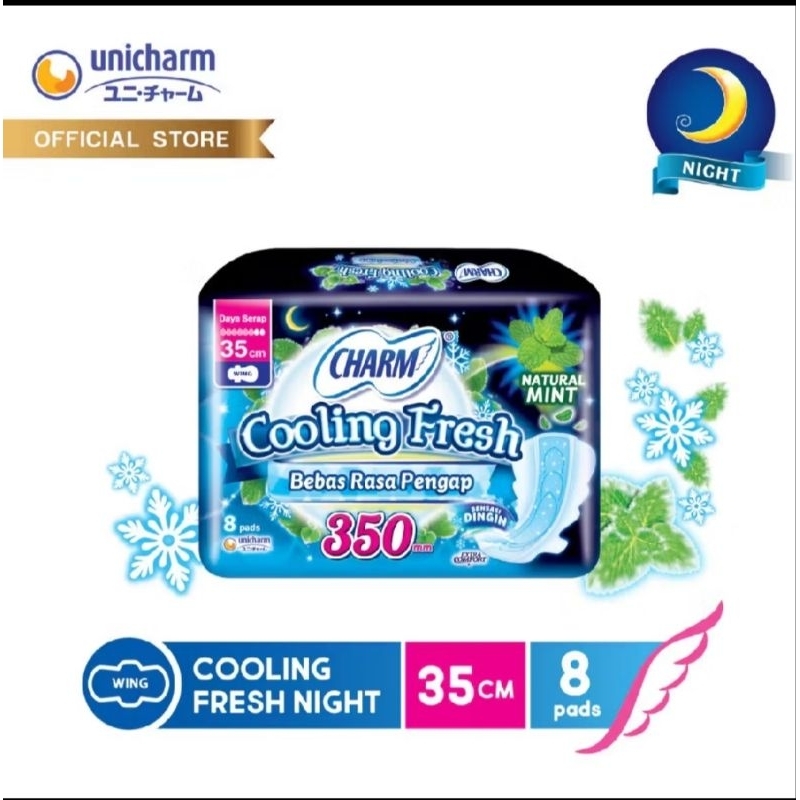 Charm 35cm cooling fresh night isi 8pads
