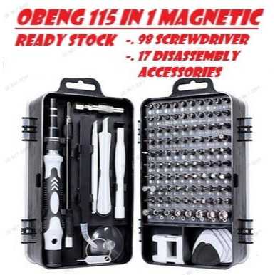 Obeng 115 in 1 full set obeng service HP komputer laptop service obeng set 115 in 1