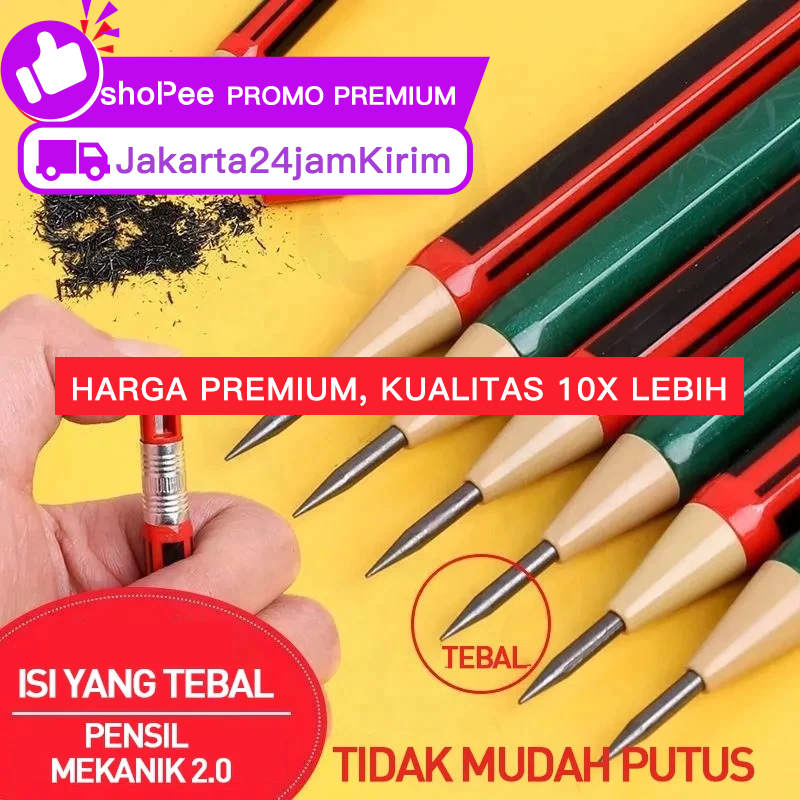 

Meriyah Storee - Mechanical Pencil 10 pcs Graphite Lead Automatic/Pensil Mekanik 2.0mm