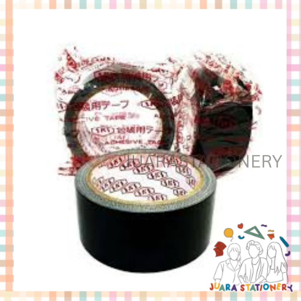 JUARASTATIONERY Lakban Kain SKS Hitam 2 inch 48 mm 1.5 inch 36 mm 4m 10m / Lakban Kain Lakban Jilid