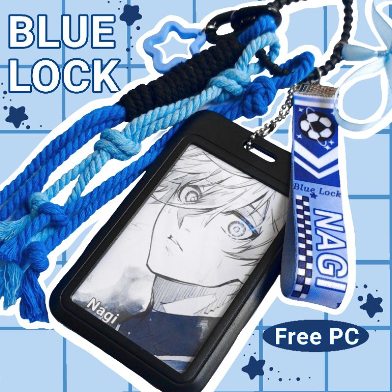 PHOTO CARD HOLDER BAG CHARM BLUE LOCK/ CARD HOLDER BLUE LOCK/ BAG CHARM BLUE LOCK/ CAHOL BLUE LOCK
