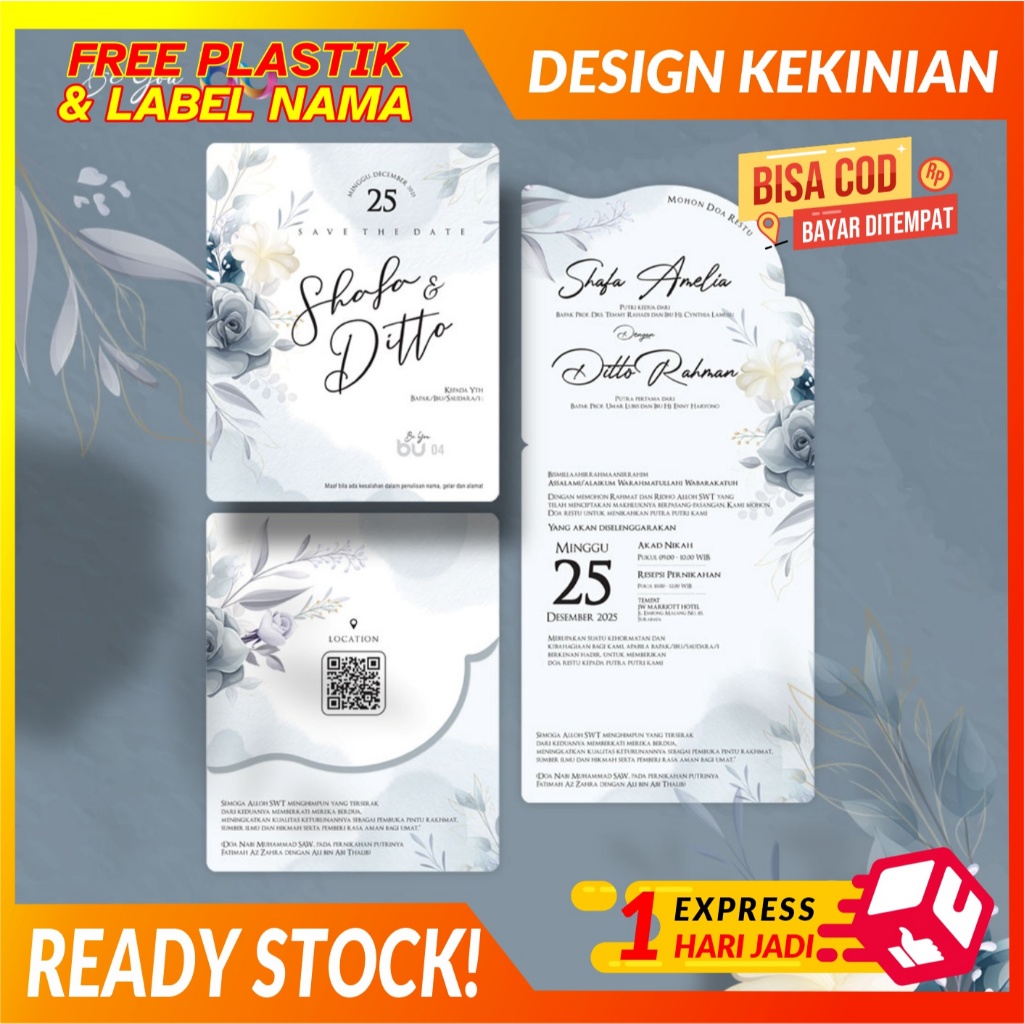 Undangan Pernikahan Desain Modern Be You 04 / Undangan Pernikahan Tema Jawa express sehari jadi zulf