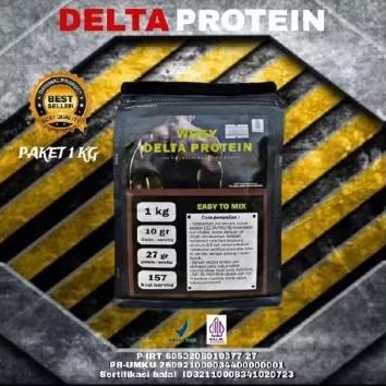DELTA PROTEIN WHEY PROTEIN 1KG BUBUK KEDELAI PROTEIN 1000 gram