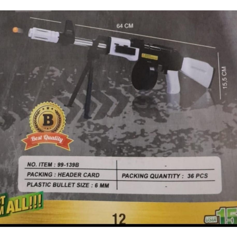Pistol Shotgun 64 cm - Mainan Pistol Rambo Z Anak Laras  Panjang 64 cm / Mainan Tembak-tembakan Anak