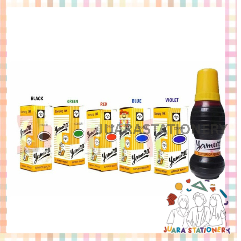 

JUARASTATIONERY Tinta Isi Ulang Stempel Yamura 25 cc / Refill Stamping Ink Yamura 25cc